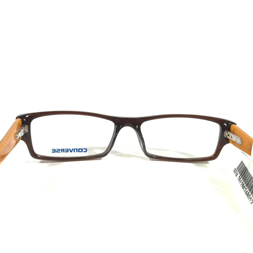Converse Eyeglasses Frames Q004 UF BROWN Orange Rectangular Full Rim 51-15-135